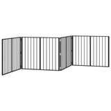 Dog Gate 4 pcs Black 100 x 80 cm Galvanised Steel 891993