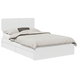 Storage Bed with Headboard White 120 x 200 cm Engineered Wood 3412290