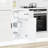 Kitchen Base Cabinet Porto High Gloss White Engineered Wood 853949