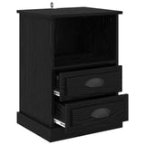 Bedside Cabinet Black Oak 36 x 43 x 60 cm Engineered Wood 881400