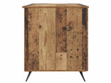 Desk with Shelf Old Wood 142.5 x 50 x 75 cm Engineered Wood 3414637
