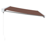 ZNTS Manual Retractable Awning Brown 350x250 cm 3215719