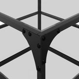 Coffee Tables with Transparent Glass Top 2 pcs 50x50x45 cm Steel 846007