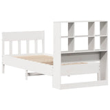 Bed Frame without Mattress White 90x200 cm Solid Wood Pine 3323231