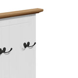 Hallway Cabinet with Hooks BODO White and Brown 50x40x157 cm 4016873