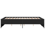 Bed Frame Black Engineered wood and steel Double Modern 3279902
