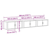 Wall-mounted TV Cabinet Set Old Wood Engineered Wood 3415568