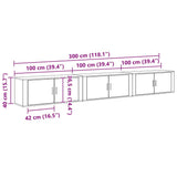 Wall-mounted TV Cabinet Set 3 pcs Artisan Oak Engineered Wood 3415585