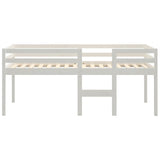 High Sleeper Bed without Mattress White 90x190 cm Single Solid Wood Pine 821615