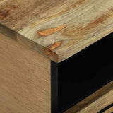 Coffee Table Brown and Black 80 x 54 x 40 cm Solid Acacia wood 4017949