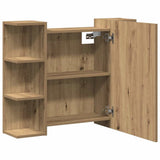 Bathroom Mirror Cabinet Artisan Oak 80x20.5x64 cm Engineered Wood 856037