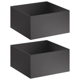 Garden Planter 2 pcs Black 60 x 60 x 40 cm Cold-rolled Steel 8005093