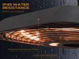 2000W Electric Hanging Patio Heater Ceiling Mounted Halogen Heating Indoor Outdoor with Remote T3398P322174