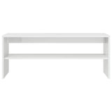 ZNTS TV Cabinet High Gloss White 100x40x40 cm Engineered Wood 861118