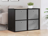 Sideboard with Drawer Black Oak 68.5 x 32 x 67 cm 8000541