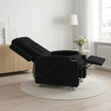 Recliner Massage Chair Black 75 x 95 x 100 cm Fabric 42051178