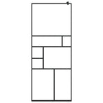 Walk-in Shower Wall with Clear ESG Glass 80x195 cm Black 150752