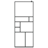 Walk-in Shower Wall with Clear ESG Glass 80x195 cm Black 150752