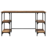 Desk with Shelf Old Wood 140 x 50 x 75 cm Engineered Wood 886268