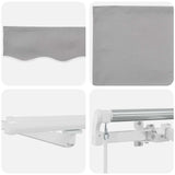 Retractable Awning Light Grey 600 x 300 cm Fabric and Aluminium 3331654