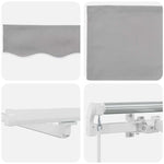 Retractable Awning with Manual Light grey 400 x 300 cm Fabric 3330640