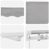 Retractable Awning with Manual Light grey 400 x 300 cm Fabric 3330640