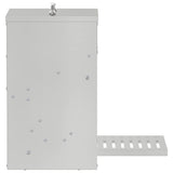Chicken Treadle Feeder Silver 33 x 42 x 40 cm Galvanised Steel 874692