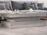 Coffee Table with LED Lights Grey Sonoma 90x50x40 cm 839852