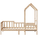 Day Bed with Roof without Mattress 90x200 cm Solid Wood 3282266