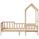 Day Bed with Roof without Mattress 90x200 cm Solid Wood 3282266