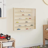 Wall Display Case with Shelf Beige 60 x 8.5 x 54 cm Plywood 42015626