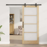 Sliding Door ORKDAL Natural and Black 86 x 198.5 cm 3332171