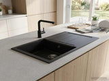 Kitchen Sink Single Basin Granite 78 x 50 x 20 cm Graphite 42053757