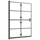Folding Shower Enclosure ESG 100x140 cm Black 150744