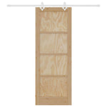 Sliding Door Manual Natural and white 78 x 211 cm 3333584