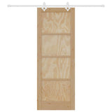 Sliding Door Manual Natural and white 78 x 211 cm 3333584