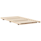 Bed Frame Brown 100 x 210 cm Solid Pine Wood 873106