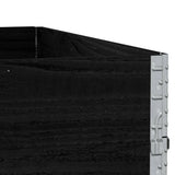 Pallet Collars 3 pcs Black 100x100 cm Solid Wood Pine 3295375