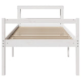 Senior Bed with Headboard without Mattress White 90x190 cm Single 3305852