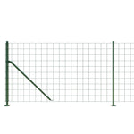 ZNTS Wire Mesh Fence with Flange Green 0.8x10 m 154176