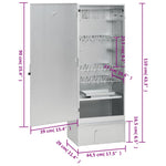 BBQ Oven Smoker with Table Galvanised Steel 3187617