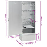 BBQ Oven Smoker with Table Galvanised Steel 3187617