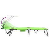 Folding Sun Lounger Folding Green 190 x 57 x 81 cm Oxford 42003132