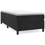 ZNTS Bed Frame without Mattress Black Single Velvet 3121222