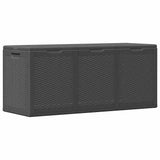 Garden Storage Box 270L Black PP Rattan 151229