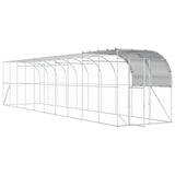 Against Wall Chicken Coop Silver 1000 x 200 x 215 cm 3434744