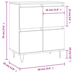 ZNTS Sideboard Sonoma Oak 60x35x70 cm Engineered Wood 831215