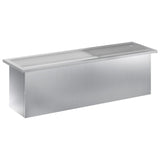 Garden Planter with LED Silver 30 x 100 x 30 cm 8008122