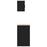 Garage Cabinets 2 pcs Black Engineered Wood 3328324