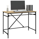 Desk Sonoma Oak 100x50x75 cm Engineered Wood and Iron 826720